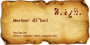 Werber Ábel névjegykártya