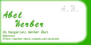 abel werber business card